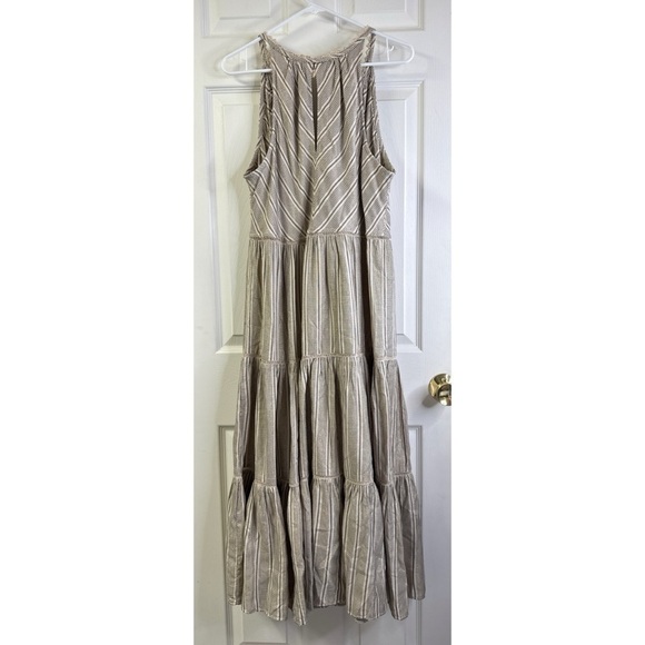 Love The Label Coba Stripe Sleeveless Midi Dress Size Large - Picture 6 of 8